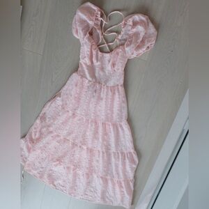 Baby Pink Ruffled Garden Dress